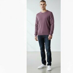 Joseph Abboud Men's 2XL Cotton Cashmere Purple Long sleeve Sweater New XXL